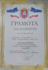 II место. Минина Виолетта, 9 кл.